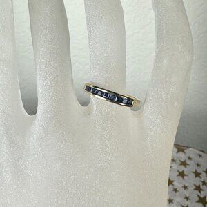 NEW 14K Real Gold and Sapphire Ring